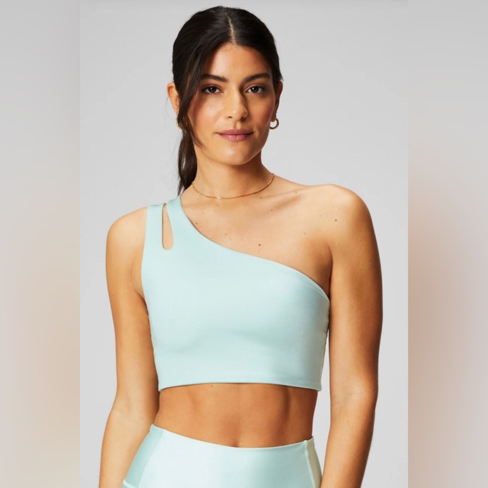 Fabletics Asymmetrical Double Strap Midi Bra